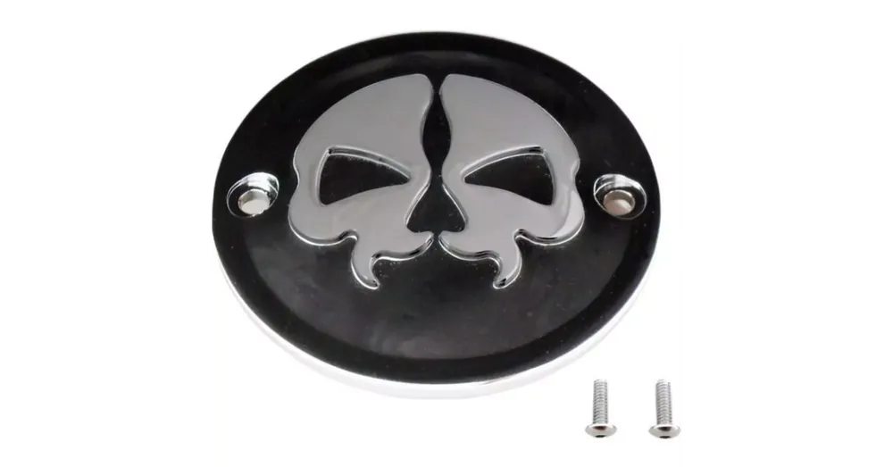 Dernière Chance Cache Capteur d&rsquo;Allumage Split Skull Noir Shovel Dyna Softail Sportster Touring