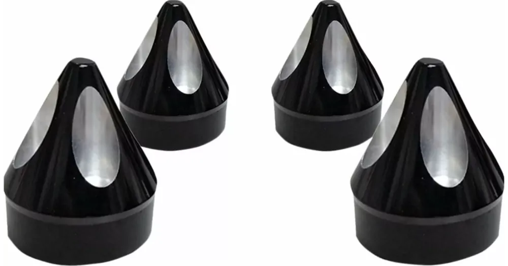 Petit Prix Caches Vis de Culasse Spike Avon Performance Noir Dyna, Softail, Sportster, Touring, Trike