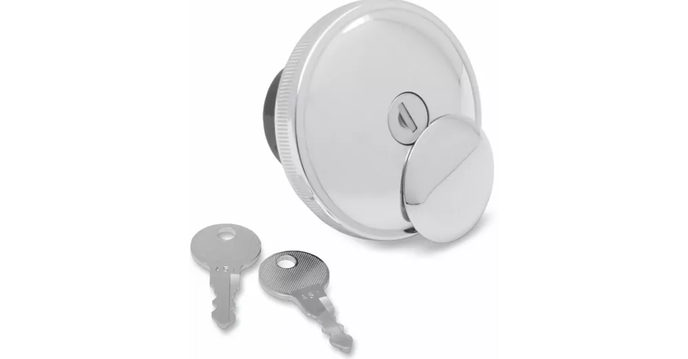 Bouchon de Réservoir Verrouillable Ventilé à Visser Chromé Harley 84/E96 Nouveauté