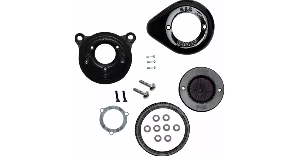 Offre Exclusive Kit Filtre à Air S&S Stinger Stealth Cache Teardrop Noir Dyna Softail Touring