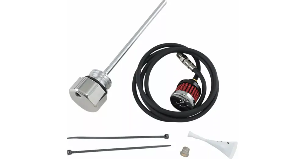 Kit Bouchon Jauge de Réservoir d&rsquo;Huile Ventilé + Reniflard Feuling Poli Touring Trike Dernier Modèle