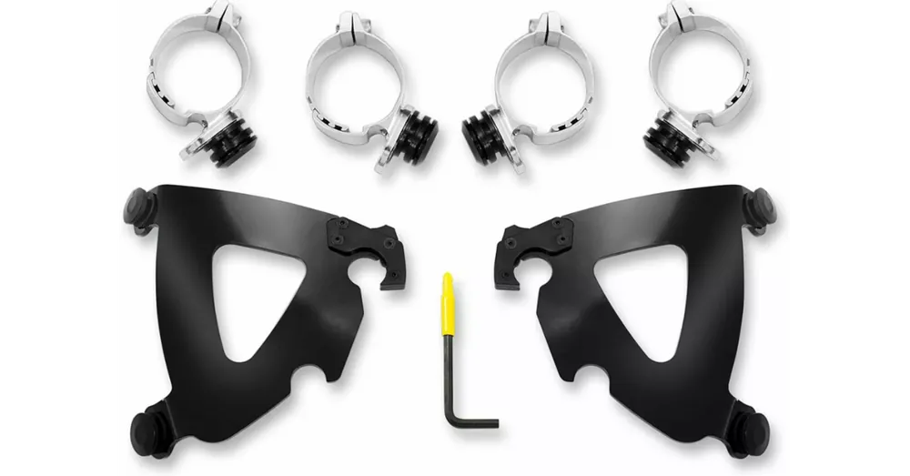 Meilleur Prix Kit Fixations Détachable Carénage Road Warrior Memphis Shades Noir Dyna Softail