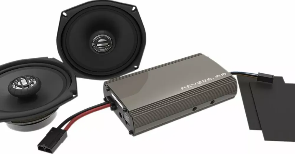 Kit Haut-Parleurs Avant 5.25&Prime; + Amplificateur 225 W Hogtunes REV Series Noir/Gris Touring 98/13 Achetez Aujourd&rsquo;hui