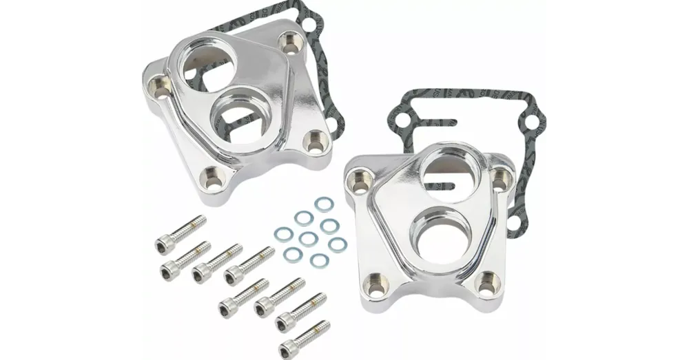Commander Vite Kit Caches Embase Tiges de Culbuteurs S&S Alu Chromé Dyna Softail Touring 99/17