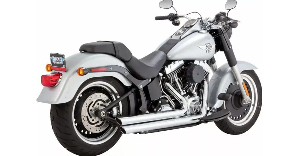 Haute Qualité Ligne d’Échappement 2-en-2 Vance & Hines Big Shots Staggered PCX Chromé Softail 86/17