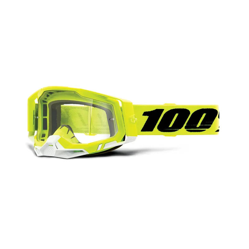 Masque Cross RACECRAFT 2 Jaune Fluo – Ecran Clair Bon Marché