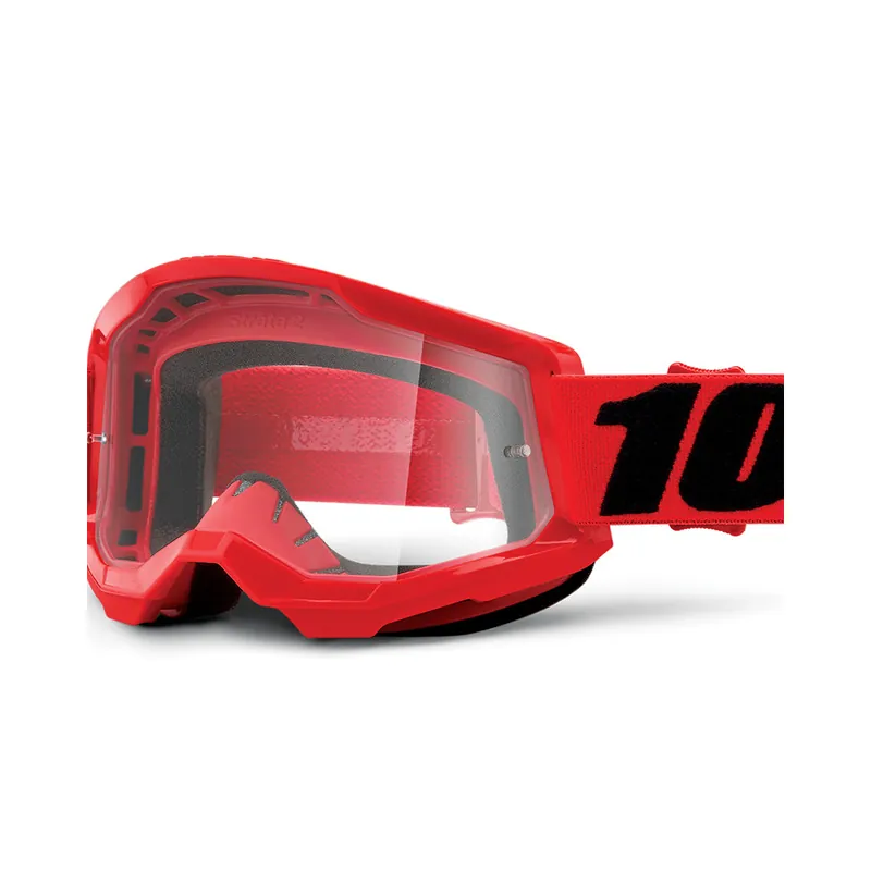 Jusqu&rsquo;à Épuisement Des Stocks Masque Cross Enfant STRATA 2 Rouge – Ecran Clair