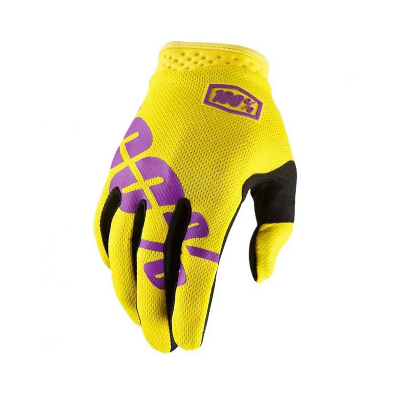 Gants Cross 100% ITRACK Jaune Acheter En Ligne
