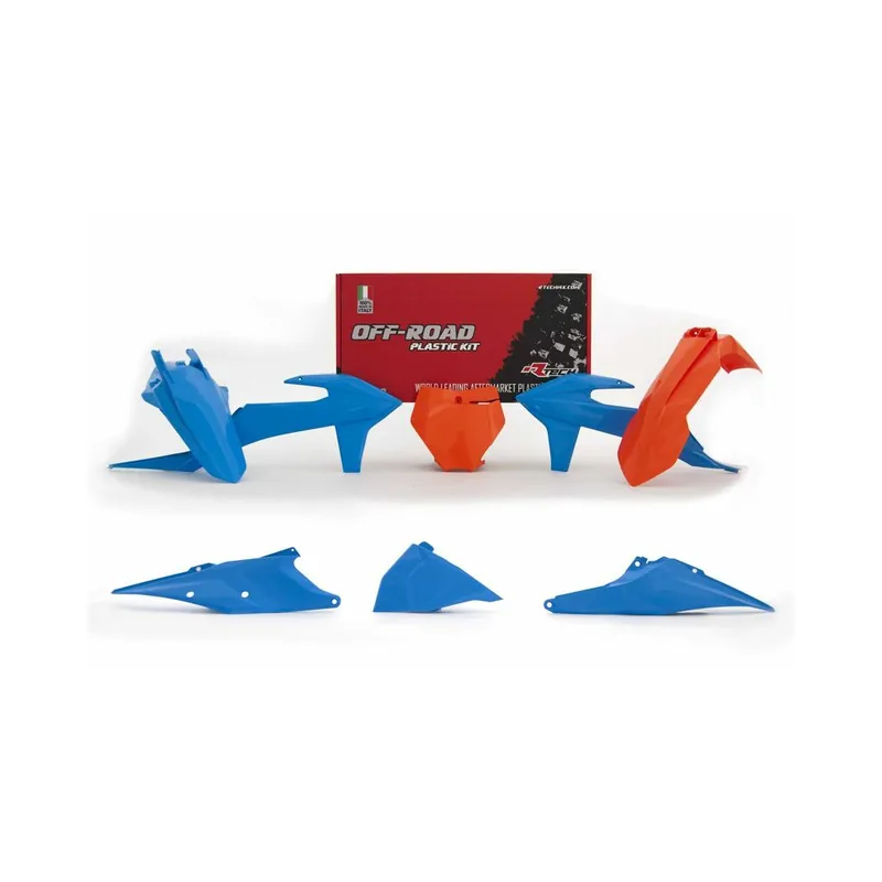 Pas Cher Kit plastique RACETECH vintage bleu/orange KTM SX/SX-F