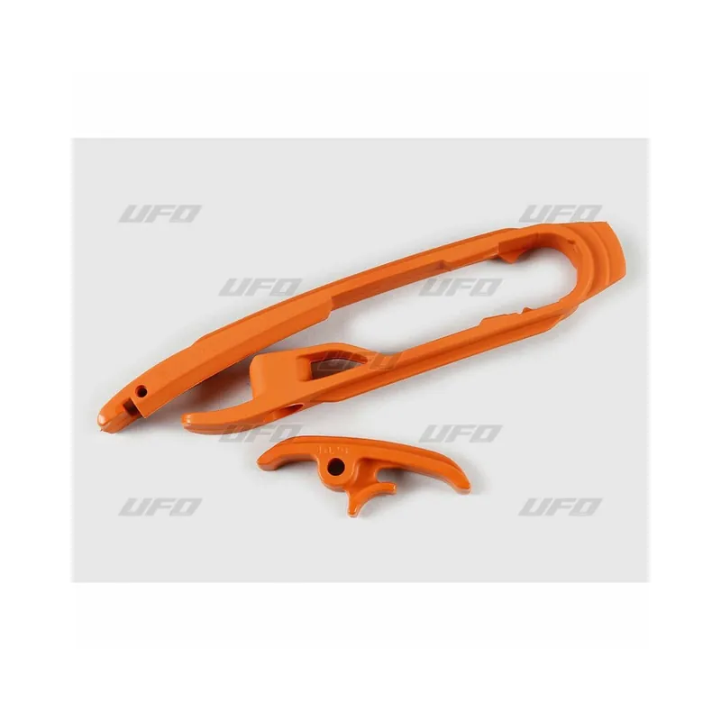 Dernier Modèle Kit patin de bras oscillant + patin de chaîne inférieur UFO orange KTM
