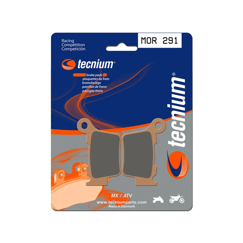 Prix Choc Plaquettes de frein TECNIUM Racing MX/Quad métal fritté - MOR291