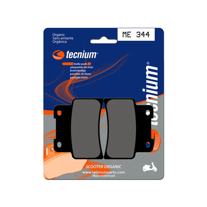 Plaquettes de frein TECNIUM Scooter organique - ME344 Nouvelle Collection