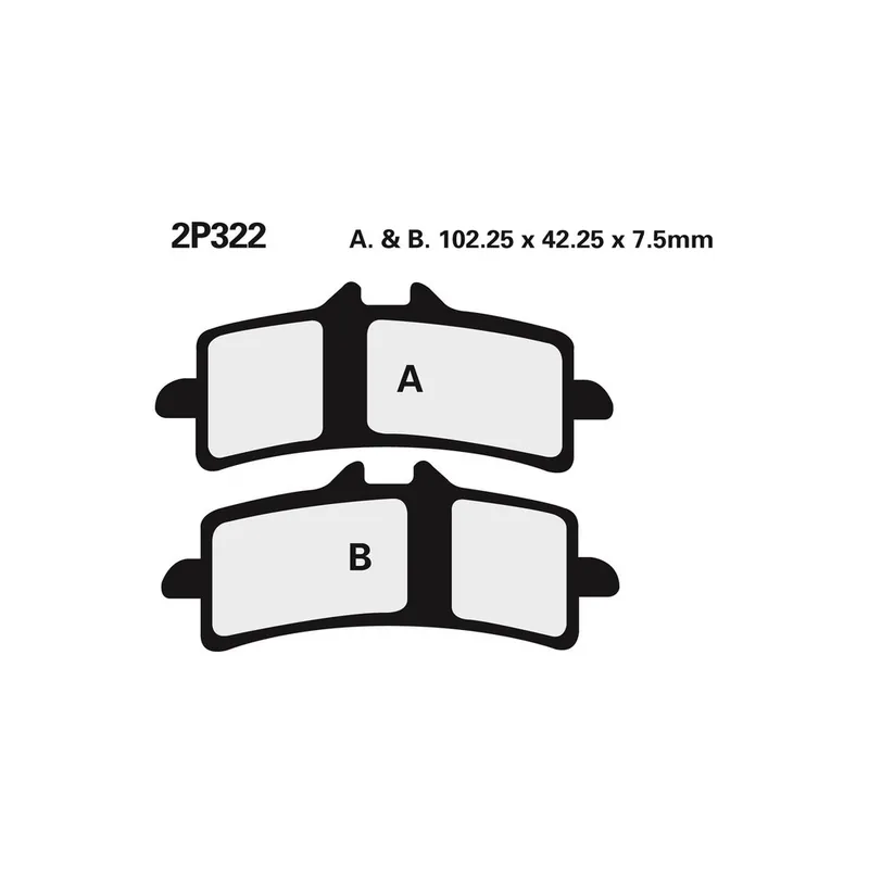 Meilleure Vente Plaquettes de frein NISSIN route /Off-Road métal fritté – 2P-322ST