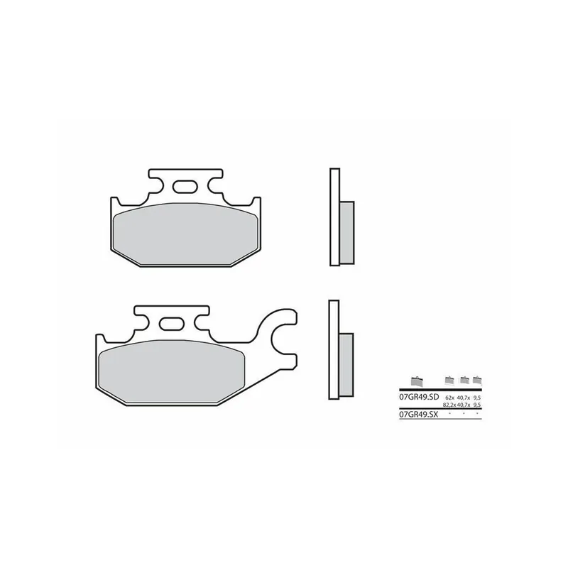Certifié Plaquettes de frein BREMBO Off-Road métal fritté – 07GR49SD