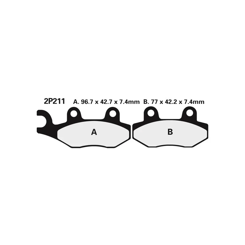 Marque Plaquettes de frein NISSIN route semi-métallique – 2P-211NS