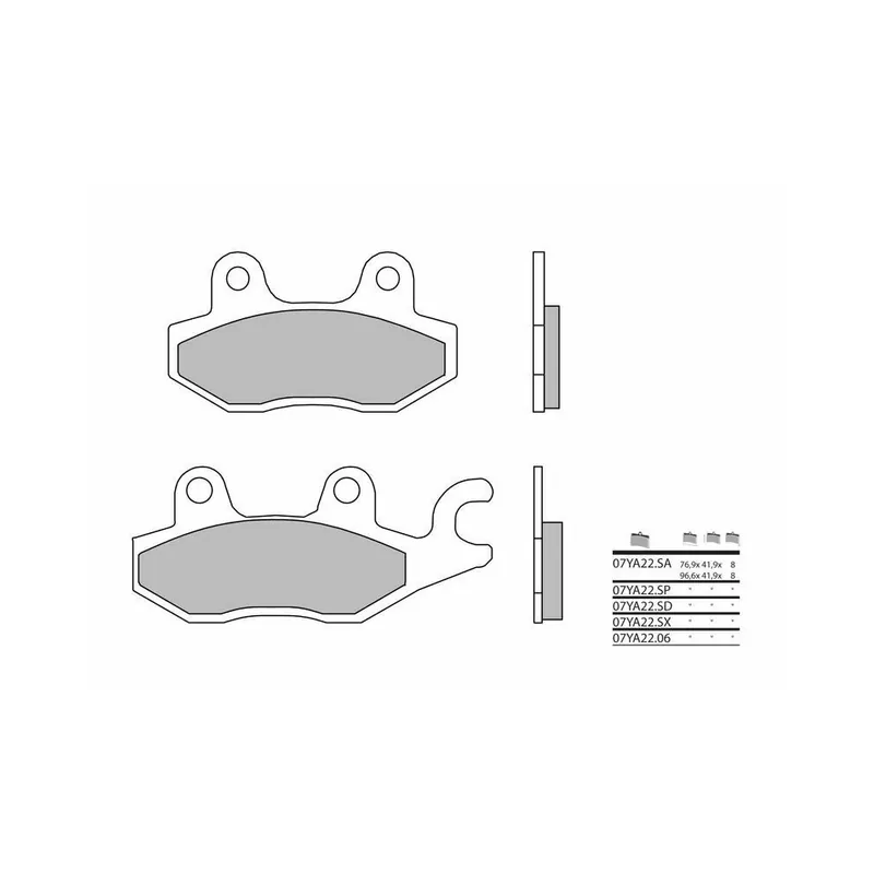 Prix Promo Plaquettes de frein BREMBO route métal fritté – 07YA22SP