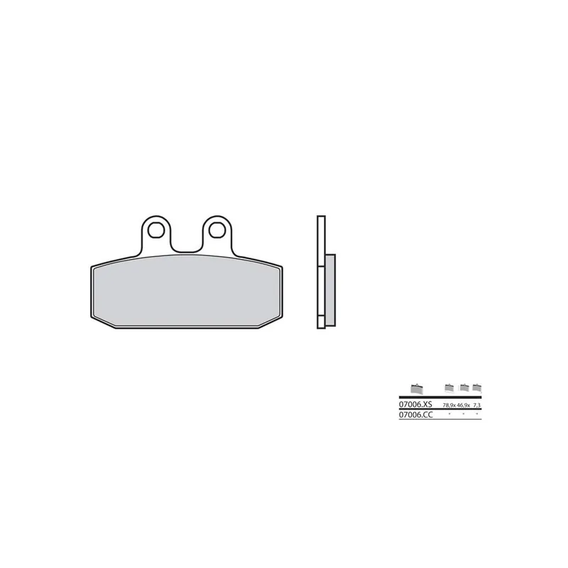 Remise Plaquettes de frein BREMBO Scooter métal fritté – 07006XS