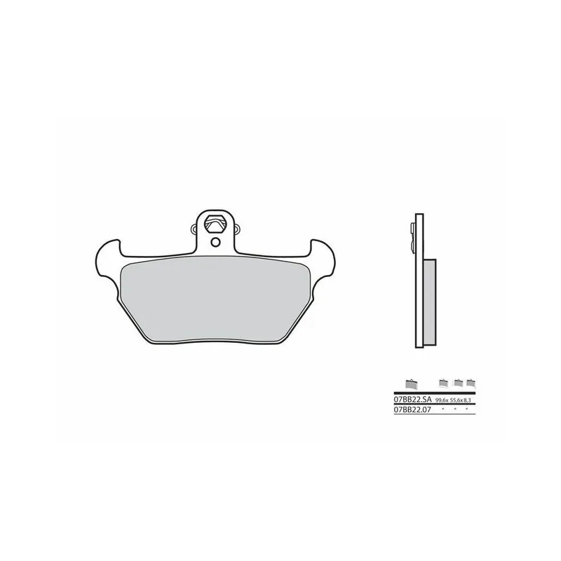 Expédition Rapide Plaquettes de frein BREMBO route métal fritté – 07BB22SA