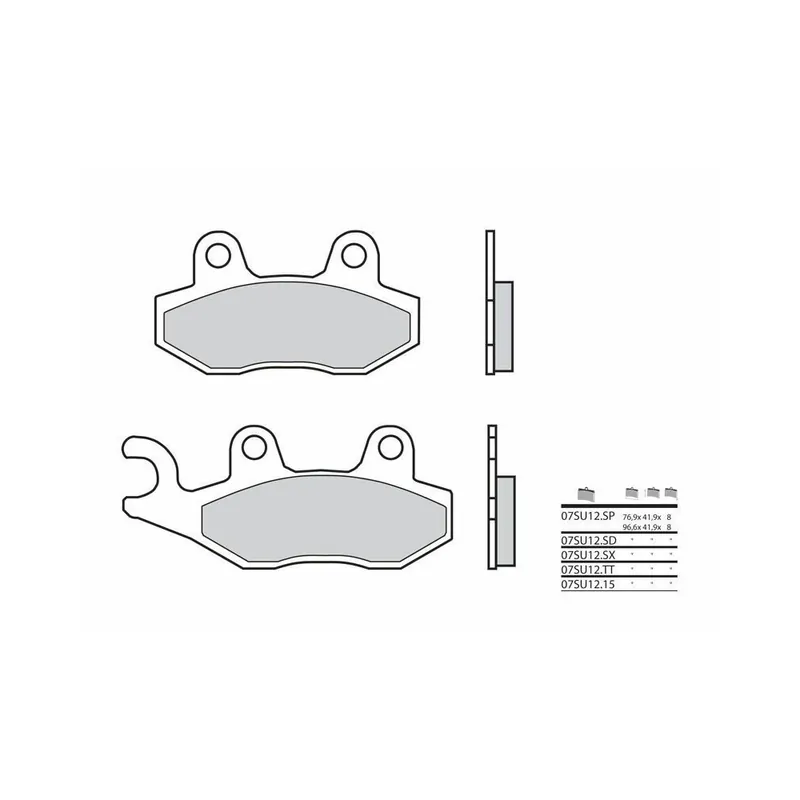 Achat Immédiat Plaquettes de frein BREMBO route métal fritté – 07SU12SP