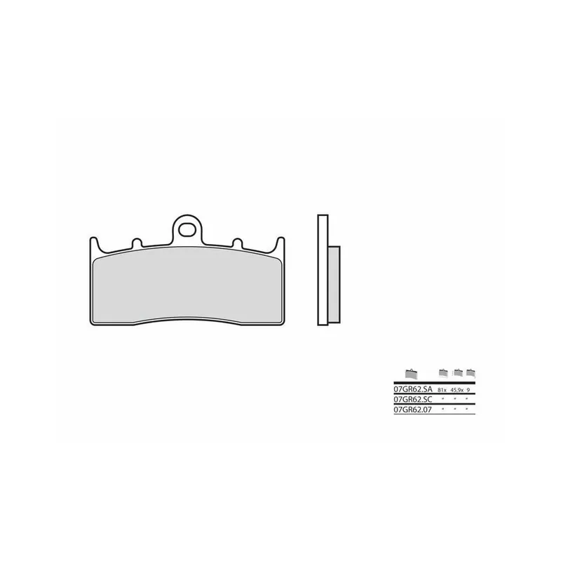 Promotion Plaquettes de frein BREMBO route carbone céramique – 07GR6207