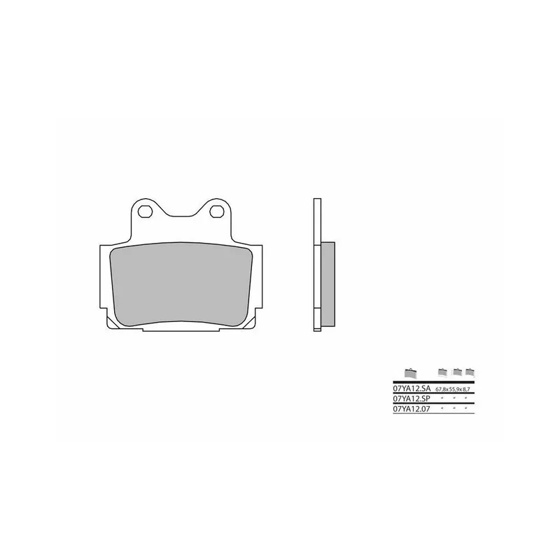 Haute Qualité Plaquettes de frein BREMBO route métal fritté - 07YA12SA