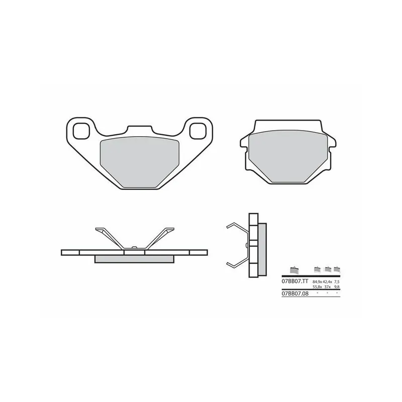 Authentique Plaquettes de frein BREMBO route carbone céramique – 07BB0708