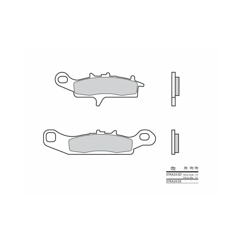 Commander Vite Plaquettes de frein BREMBO Off-Road métal fritté – 07KA24SX