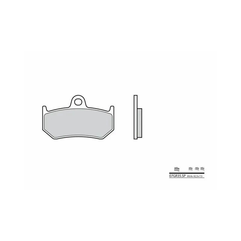 Vente Flash Plaquettes de frein BREMBO route métal fritté – 07GR35SP