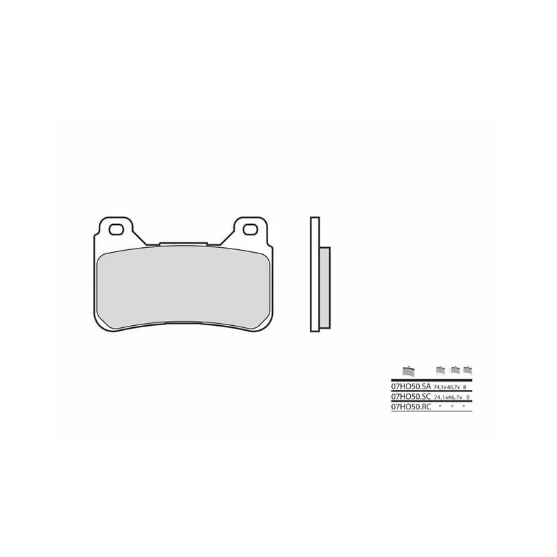 Dernier Modèle Plaquettes de frein BREMBO route métal fritté – 07HO50SA