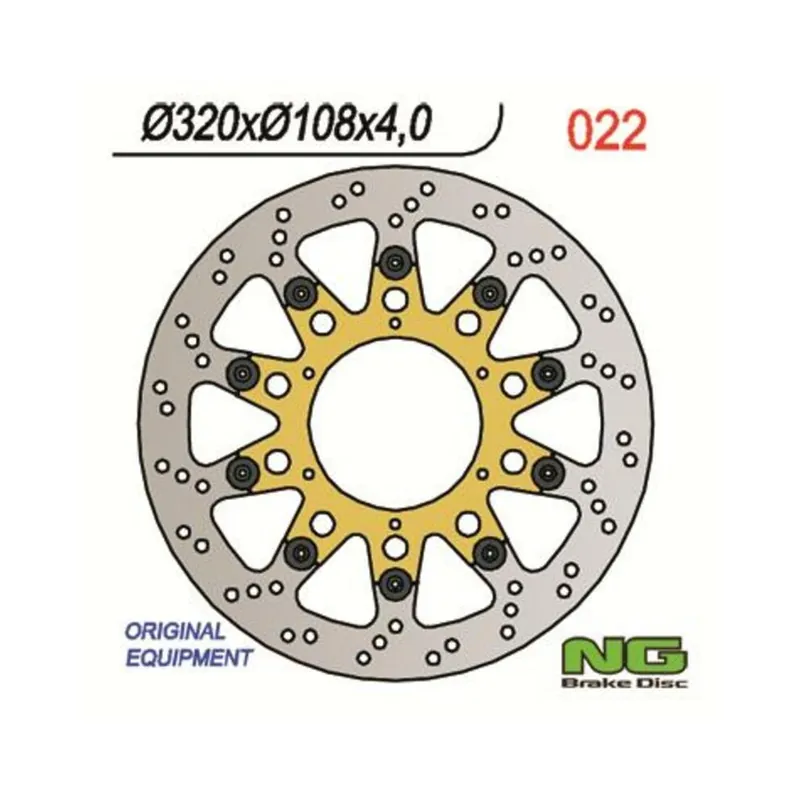 Vente Directe Disque de frein NG BRAKES flottant – 022
