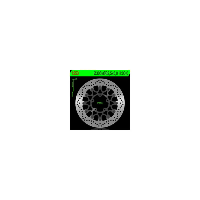 Disque de frein NG BRAKES flottant – 1253 Satisfait Ou Remboursé