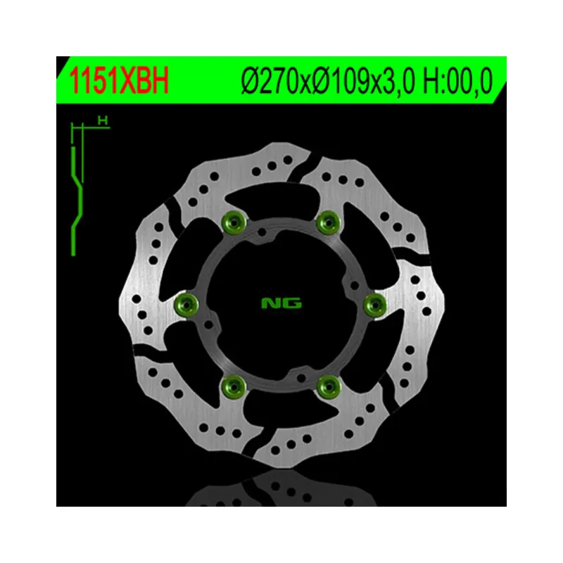 Certifié Disque de frein NG BRAKES pétale flottant – 1151XBH