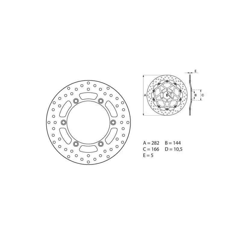 Acheter Direct Disque de frein BREMBO Oro fixe – 68B407G4