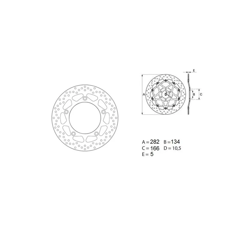 Prix Cassé Disque de frein BREMBO Oro fixe – 68B407F8