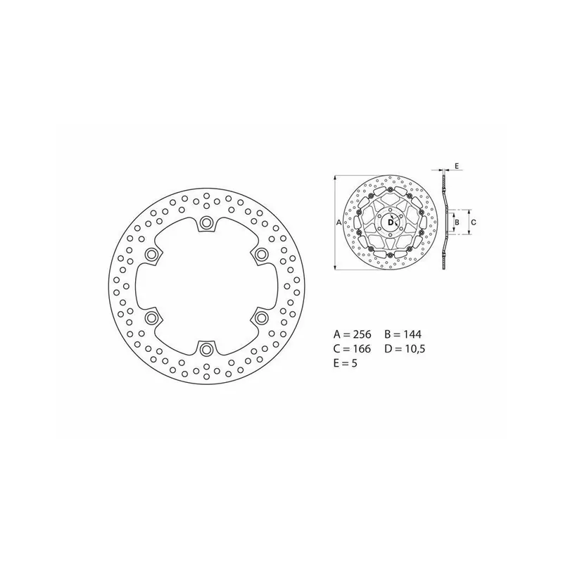 Disque de frein BREMBO Oro fixe – 68B407A6 Affaire À Saisir
