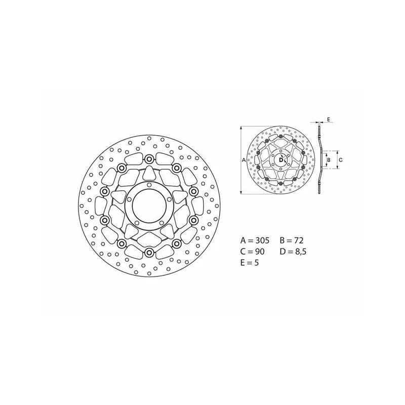 Disque de frein BREMBO Oro flottant – 78B40845 Acheter En Ligne