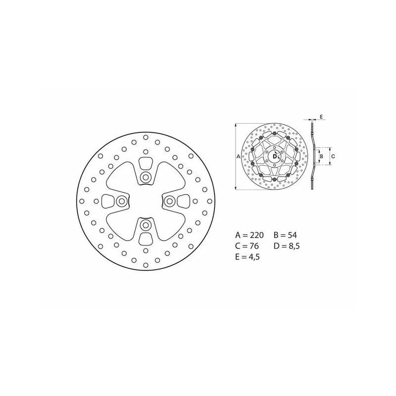 Disque de frein BREMBO Oro fixe – 68B407G3 Dernier Modèle