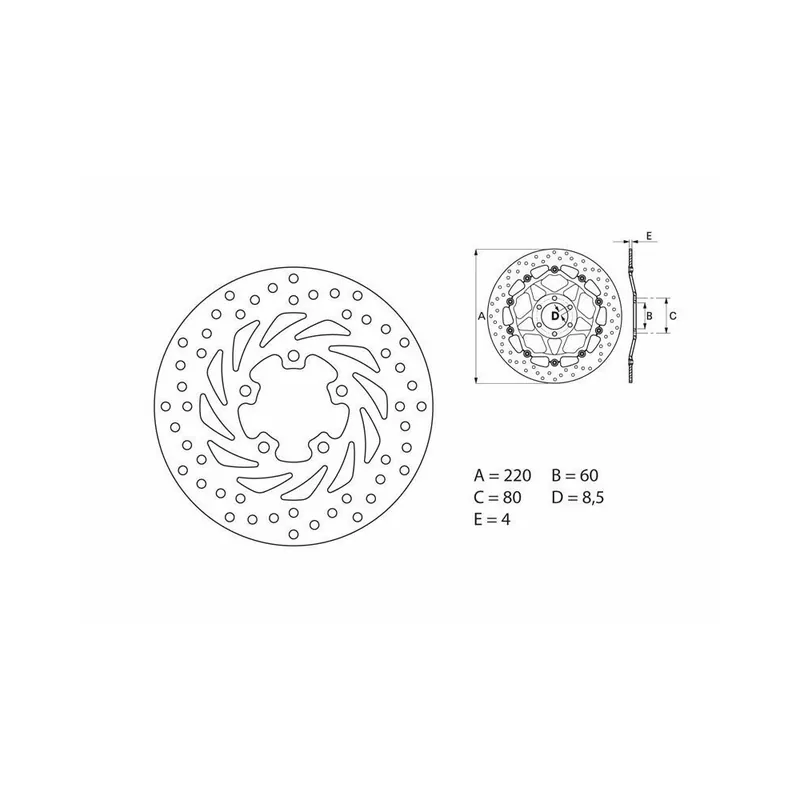 Disque de frein BREMBO Oro fixe – 68B40732 Réduction