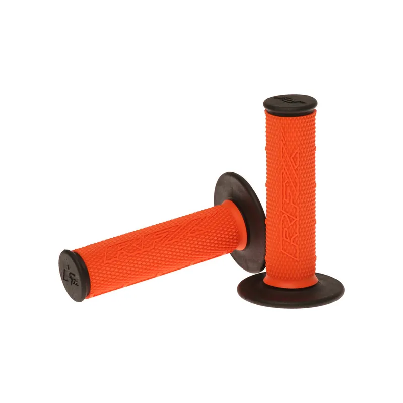 Paire de poignées bi-composant RFX Pro Series extrémités noires (Orange/Noir) Nouveauté