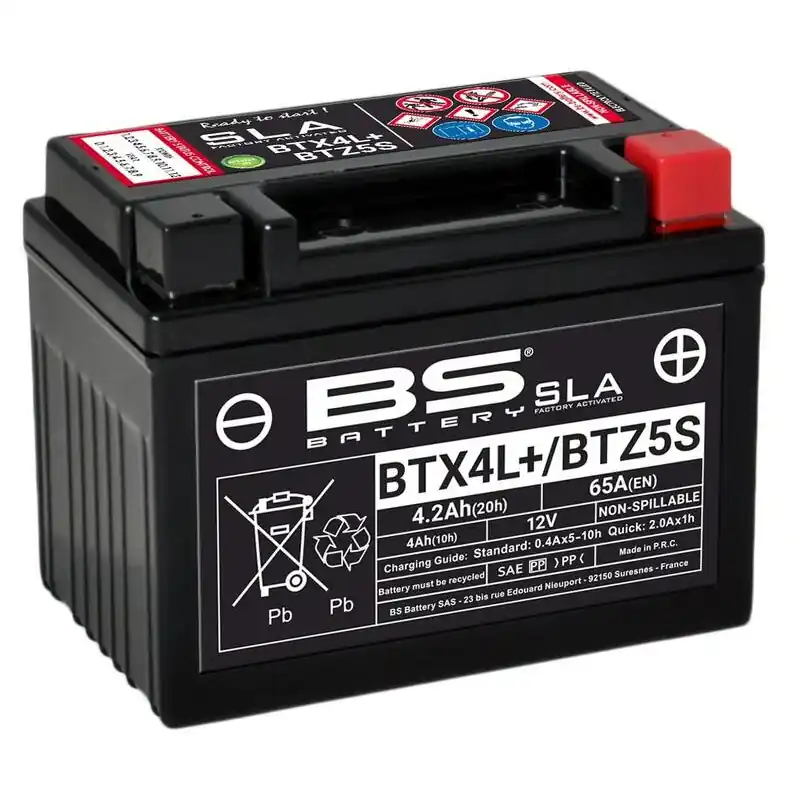 Dernier Modèle Batterie BS BATTERY SLA sans entretien activé usine – BTX4L+ / BTZ5S