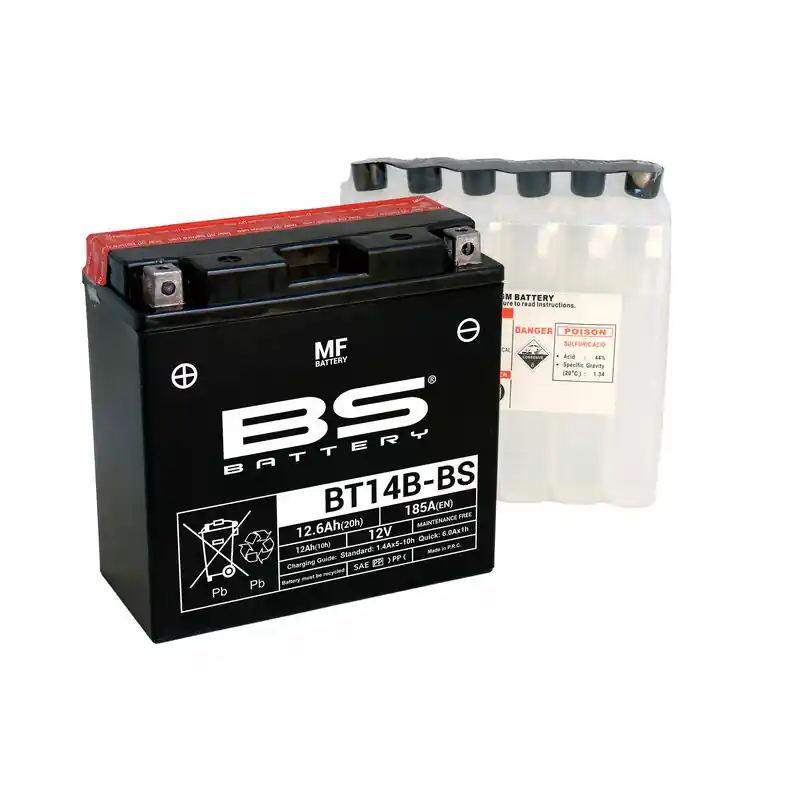 Batterie BS BATTERY sans entretien avec pack acide – BT14B Achat Immédiat