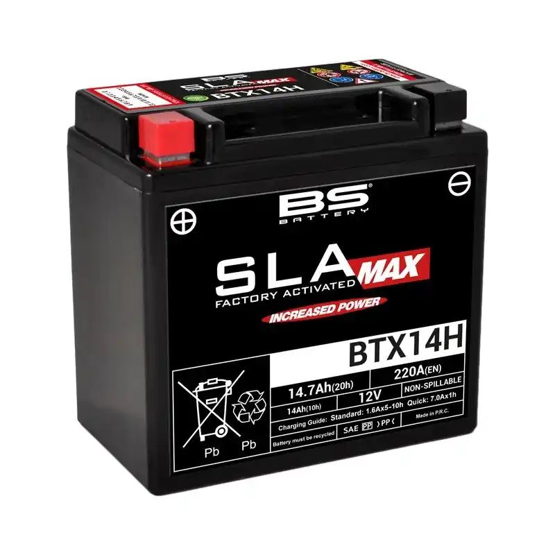 Batterie BS BATTERY SLA Max sans entretien activé usine – BTX14H Prix Réduit