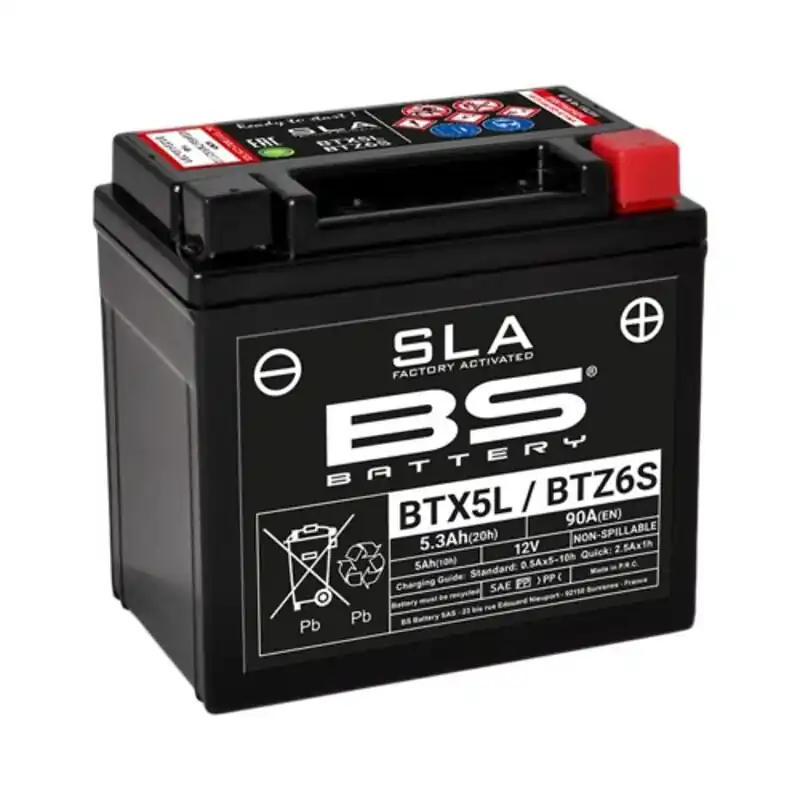 Batterie BS BATTERY SLA sans entretien activé usine – BTX5L / BTZ6S Prix Cassé