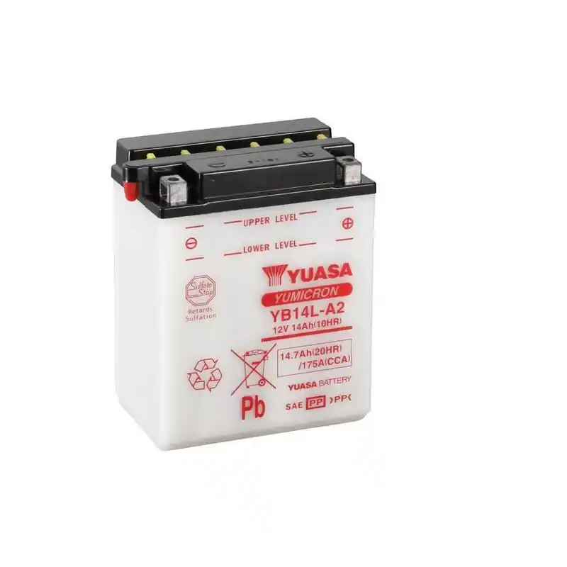 Batterie YUASA conventionnelle sans pack acide – YB14L-A2 Must-Have