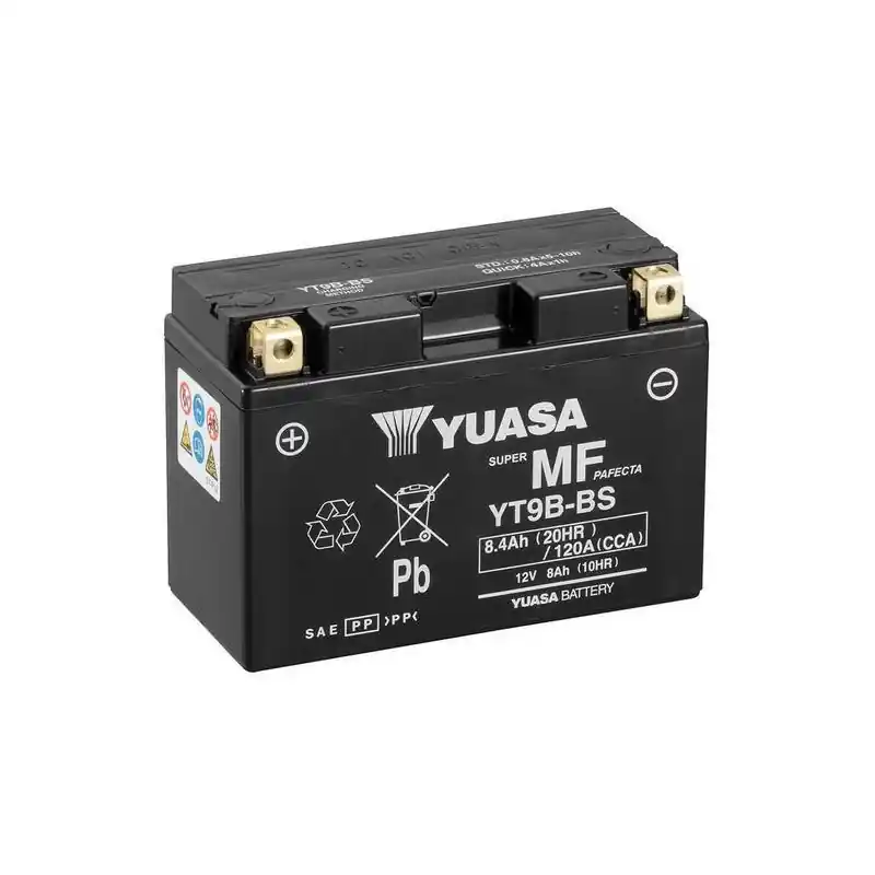 Retour Gratuit Batterie YUASA sans entretien avec pack acide – YT9B-BS