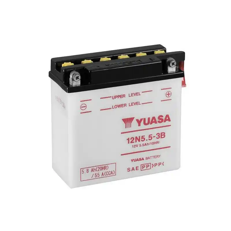 Batterie YUASA conventionnelle sans pack acide – 12N5.5-3B Top Vente