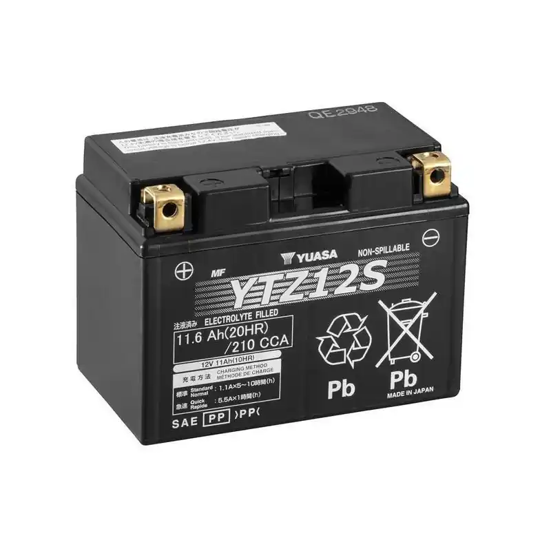 Batterie YUASA W/C sans entretien activé usine – YTZ12S Authentique
