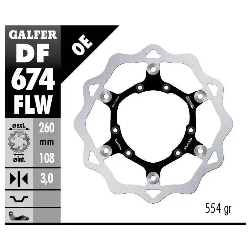 Populaire BRAKE DISC FLOAT WAVE