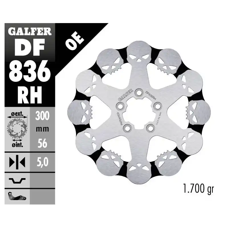 BRAKE DISC FIXED SKULL Meilleur Prix