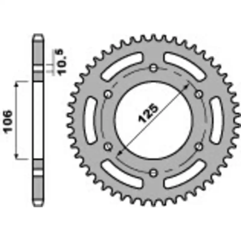 Couronne PBR Racing aluminium Ultra-Light anodisé dur 4530 – 520 Offre Limitée